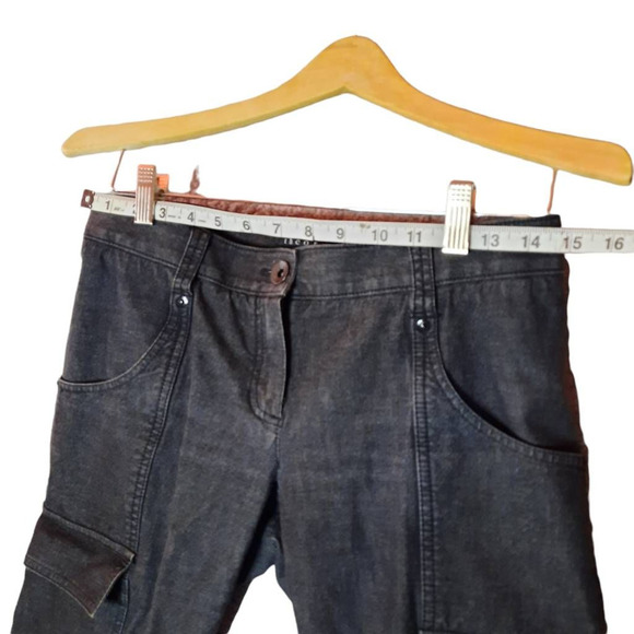 Theory Womens 6 Jeans Tobie D Cargo Pants Mid Rise Flap Pockets Hipster Black - Picture 3 of 7